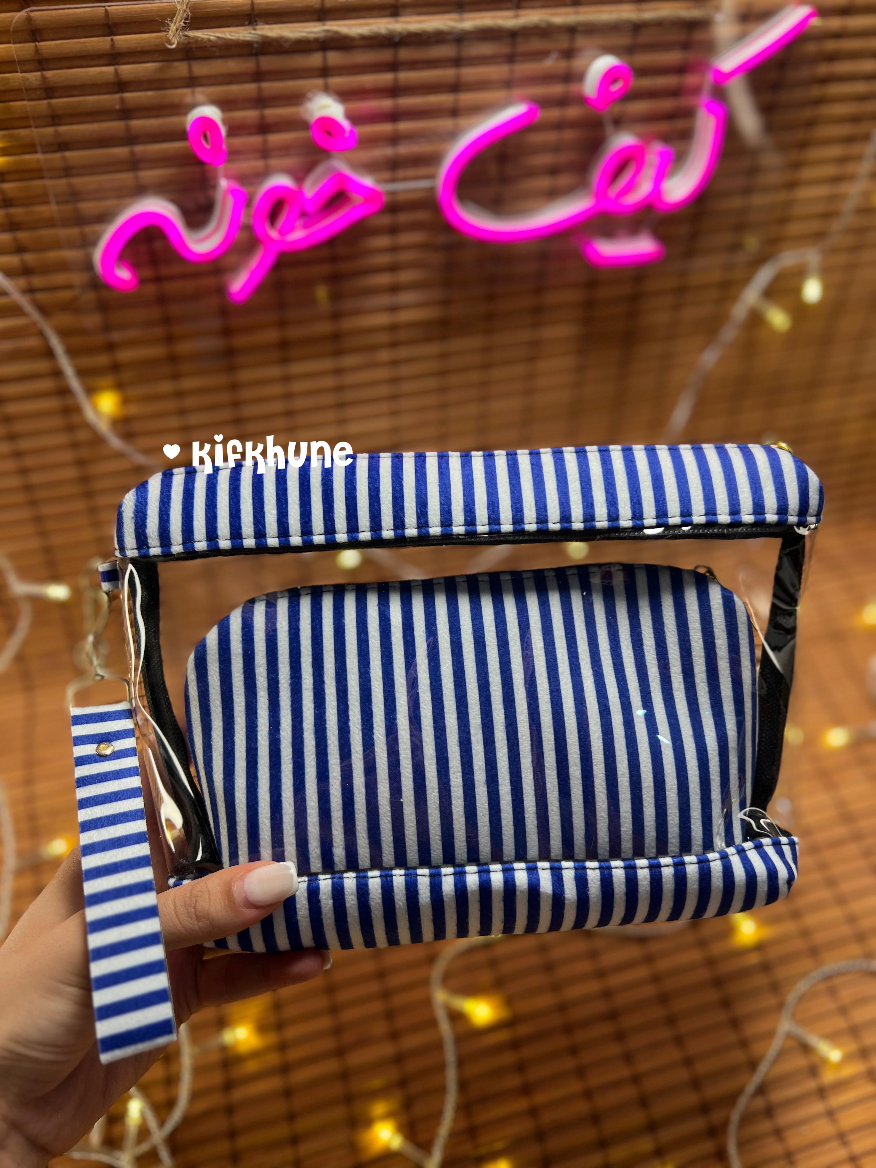 کیف آرایش دوتیکه راه راه