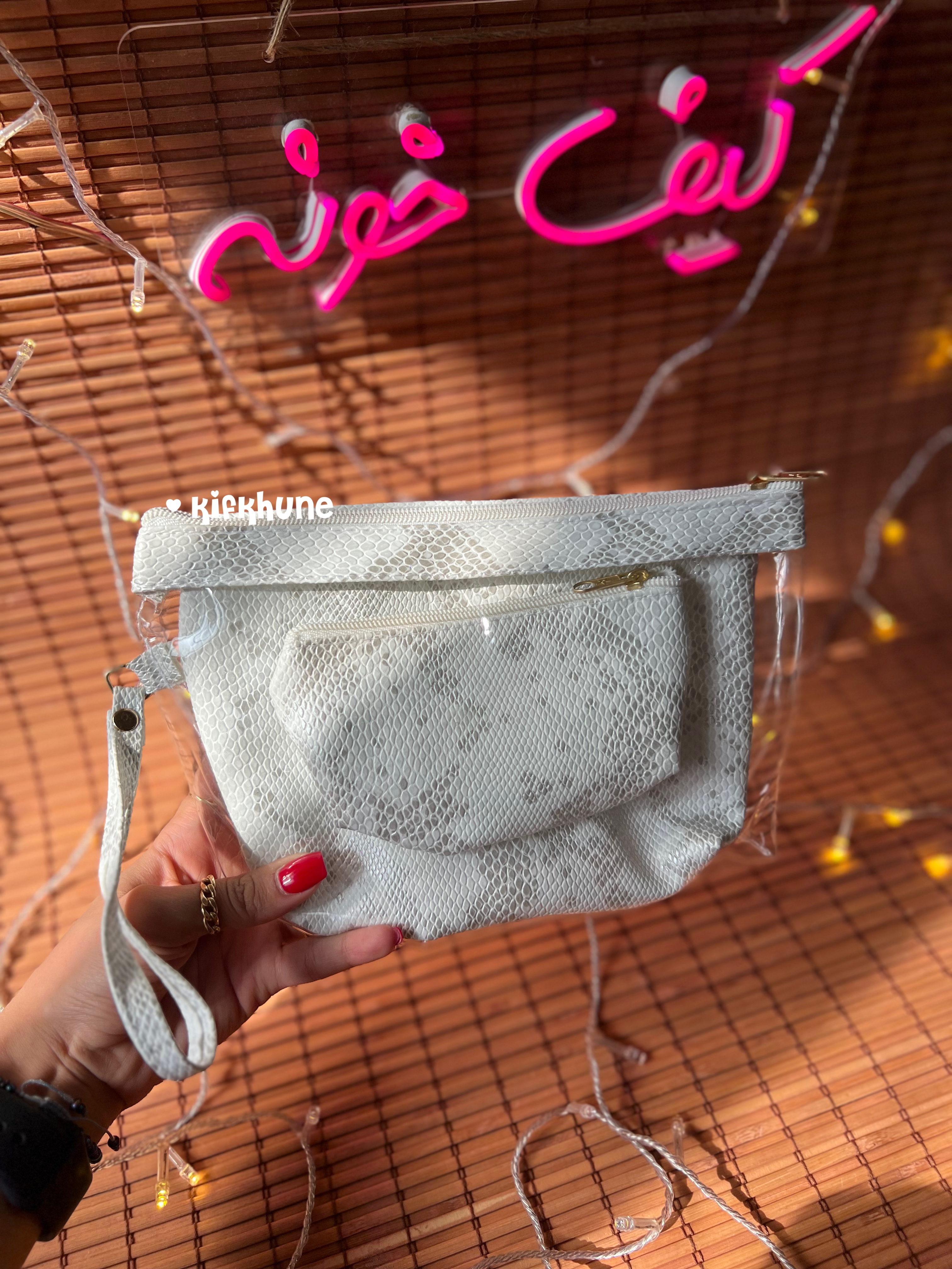 کیف آرایش 3تیکه پوست ماری